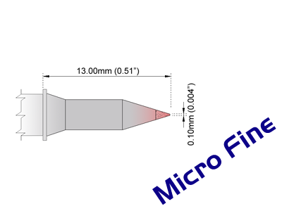 Thermaltronics MXC001 Micro Fine Soldering Tip Cartridge